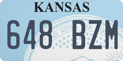 KS license plate 648BZM