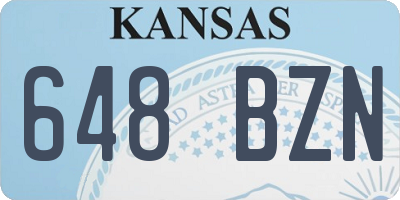 KS license plate 648BZN