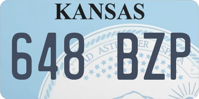 KS license plate 648BZP