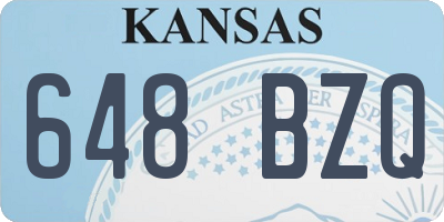 KS license plate 648BZQ