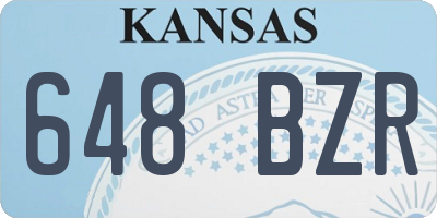 KS license plate 648BZR
