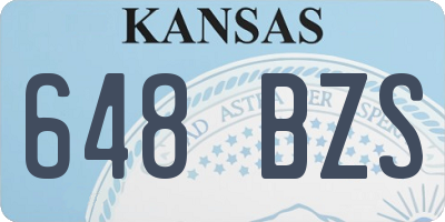 KS license plate 648BZS