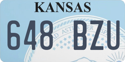 KS license plate 648BZU