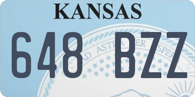 KS license plate 648BZZ