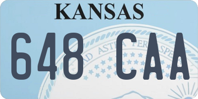 KS license plate 648CAA