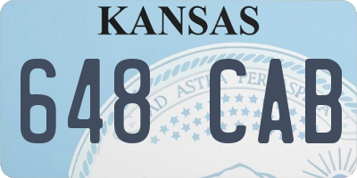 KS license plate 648CAB