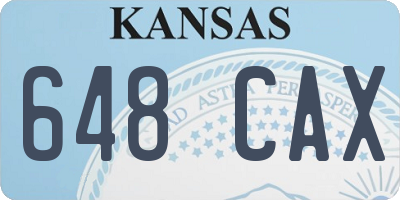KS license plate 648CAX