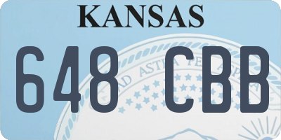 KS license plate 648CBB