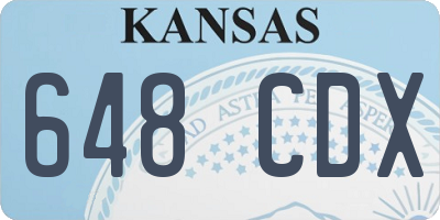KS license plate 648CDX