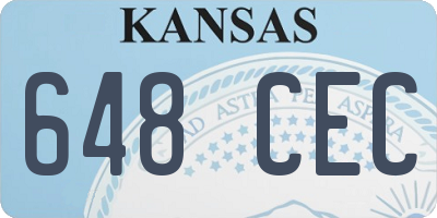 KS license plate 648CEC