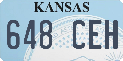 KS license plate 648CEH