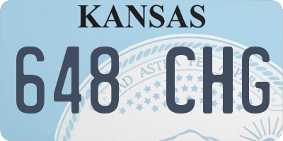 KS license plate 648CHG