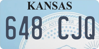 KS license plate 648CJQ