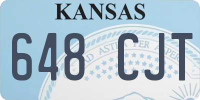 KS license plate 648CJT