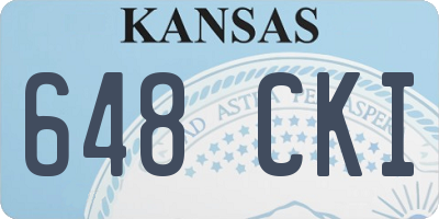 KS license plate 648CKI