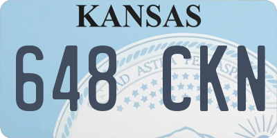 KS license plate 648CKN