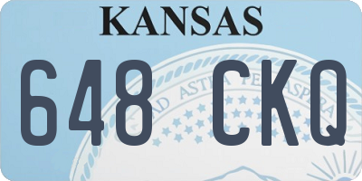 KS license plate 648CKQ