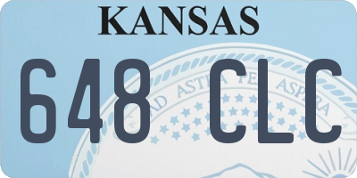 KS license plate 648CLC