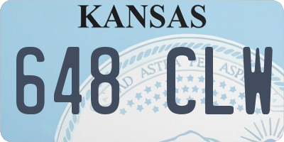 KS license plate 648CLW