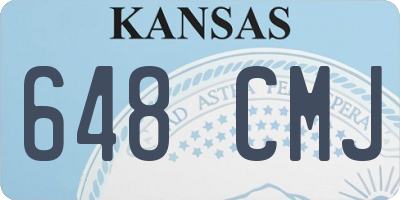 KS license plate 648CMJ