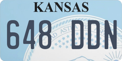 KS license plate 648DDN