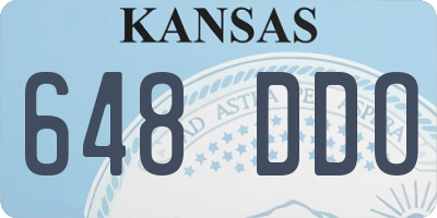 KS license plate 648DDO