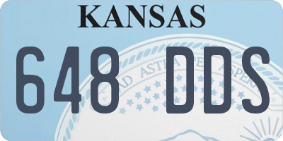 KS license plate 648DDS
