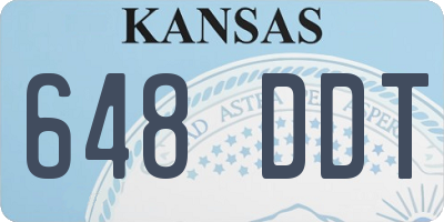 KS license plate 648DDT