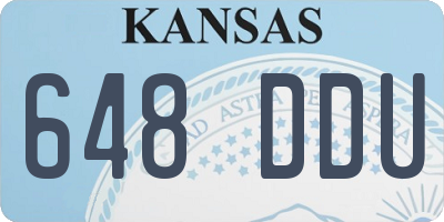 KS license plate 648DDU