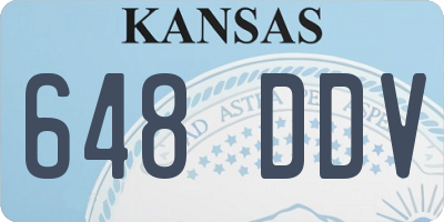 KS license plate 648DDV