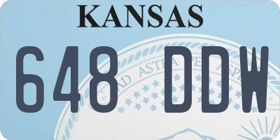 KS license plate 648DDW