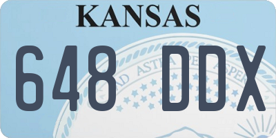KS license plate 648DDX