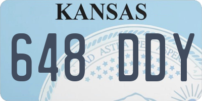 KS license plate 648DDY