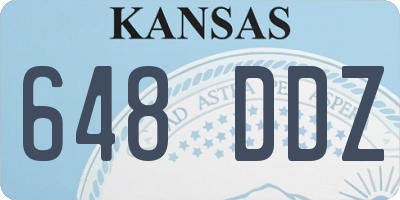 KS license plate 648DDZ