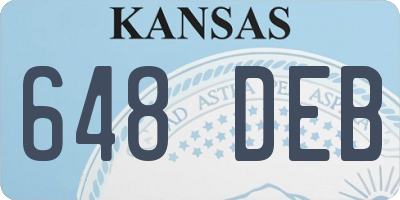 KS license plate 648DEB