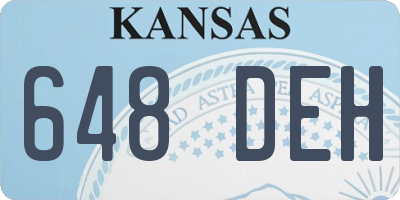KS license plate 648DEH
