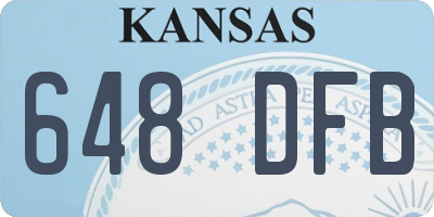 KS license plate 648DFB