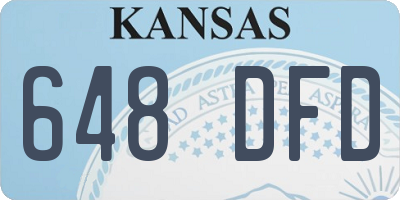 KS license plate 648DFD