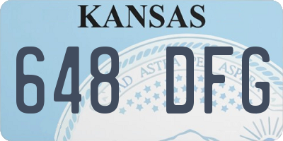 KS license plate 648DFG