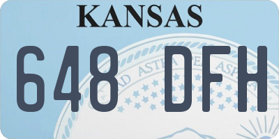 KS license plate 648DFH