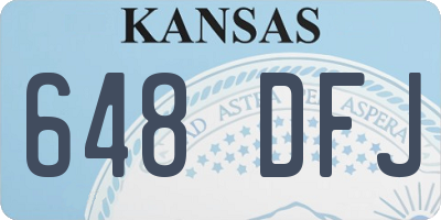 KS license plate 648DFJ