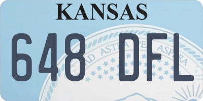 KS license plate 648DFL