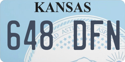 KS license plate 648DFN