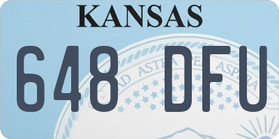 KS license plate 648DFU