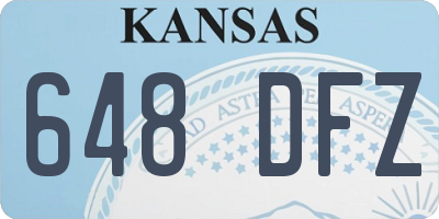 KS license plate 648DFZ