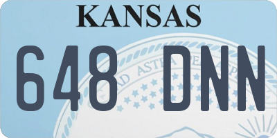 KS license plate 648DNN