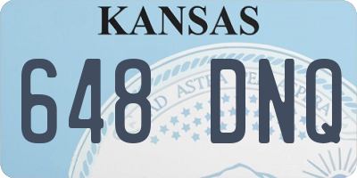 KS license plate 648DNQ