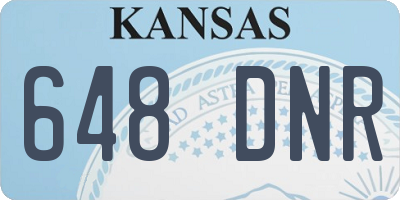 KS license plate 648DNR
