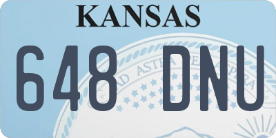 KS license plate 648DNU