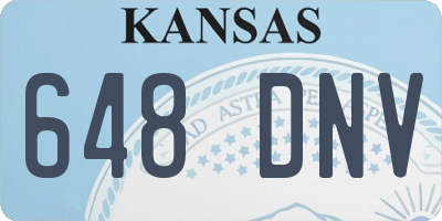 KS license plate 648DNV